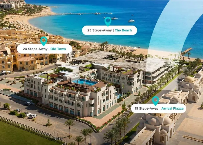 Spacious 2 Bedroom With Pool And Piazza View In Sahl Hasheesh Apartment